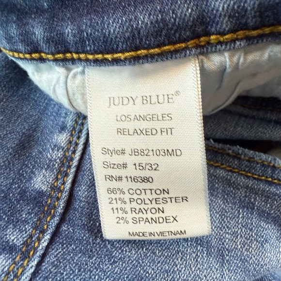 Judy Blue Jeans Womens 15/32 Relaxed Fit Dark Wash Stretch High Rise - Picture 4 of 10